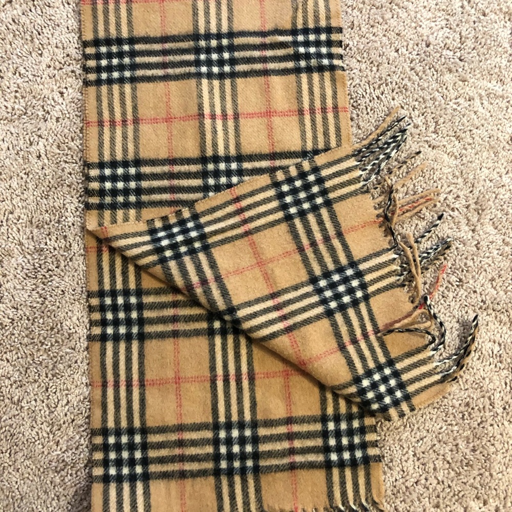 Faux Burberry Print Scarf